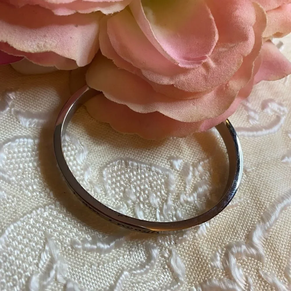🛍 I am enough Cuff Silver Bracelet